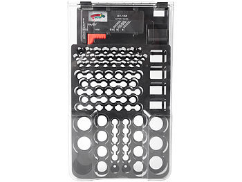 tka 2in1-Batterie-Organizer für 93 Batterien, mit Batterie-Tester & Deckel