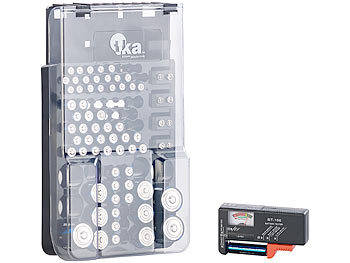 2in1-Batterie-Organizer für 93 Batterien, mit Batterie-Tester & Deckel