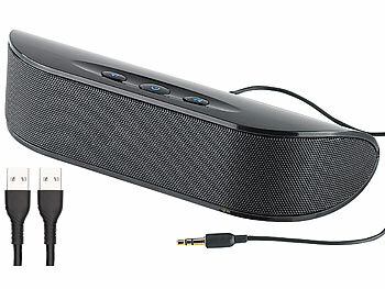 auvisio Mobiler 2.1-Kompakt-USB-Lautsprecher LSX-21, 15 Watt