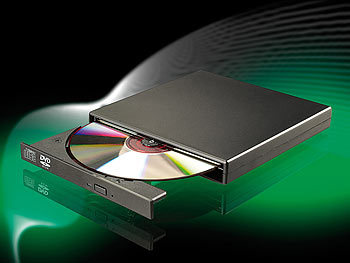 Xystec Externes DVD- & CD-ROM-Laufwerk 8/24x, Super-Slim, USB 2.0