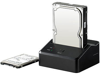 Xystec USB-3.0-Dockingstation DSU-3200 Duo für 2,5"- & 3,5"-SATA-HDDs