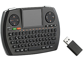 GeneralKeys Micro-MCE-Funktastatur QWERTZ mit Touch-Pad "MFT-276PRO"