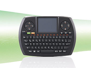 GeneralKeys Micro-MCE-Funktastatur QWERTZ mit Touch-Pad "MFT-276PRO"
