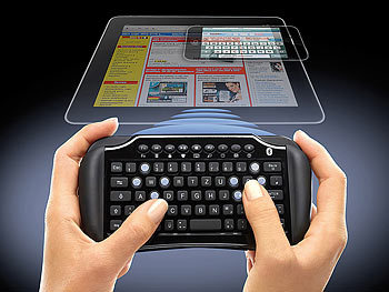 GeneralKeys Mini-Tastatur QWERTZ mit Bluetooth & Touchpad "MFT-380.mini"