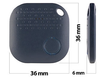 Callstel 2er-Set 4in1-Mini-Schlüsselfinder mit Bluetooth, App & GPS-Ortung