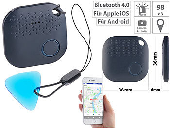 App & GPS-Ortung 4in1-Mini-Schlüsselfinder mit Bluetooth 98 dB Tracker 