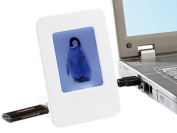 Xystec Beleuchteter Bilderrahmen mit 4-fach Hub USB2.0