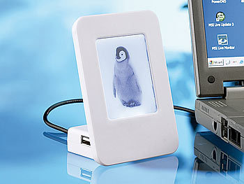 Xystec Beleuchteter Bilderrahmen mit 4-fach Hub USB2.0