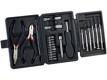 Werkzeugset: AGT 26-teiliges Werkzeug-Set in praktischer Klapp-Box