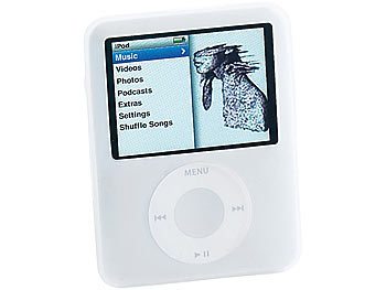 Xcase Silikon-Hülle für iPod Nano III mit Kabel-Manager weiß