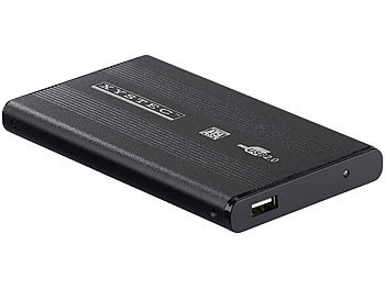 HDD Gehäuse: Xystec 2,5" Alu-Festplattengehäuse USB 2.0 für SATA-Festplatten