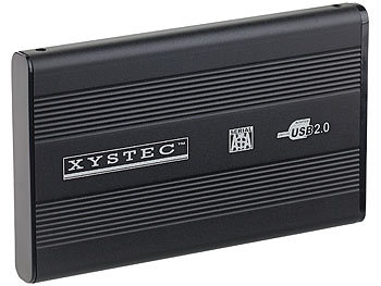 Xystec 2,5" Alu-Festplattengehäuse USB 2.0 für SATA-Festplatten