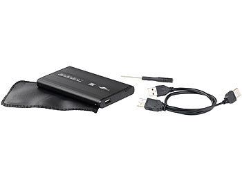 Xystec 2,5" Alu-Festplattengehäuse USB 2.0 für SATA-Festplatten