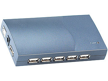 Xystec Aktiver USB-2.0-Hub mit 13 Ports "Shisan"