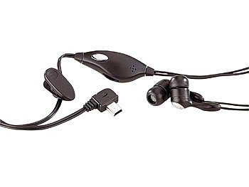 simvalley Mobile Stereo-In-Ear-Headset für Mini-USB-Anschluss, mit Lautstärkeregler