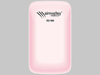 simvalley Mobile Mini-Handy RX-180 "Pico INOX PINK" VERTRAGSFREI