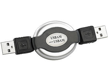 PEARL USB-Verlängerungskabel mit Kabeltrommel, A-Stecker / A-Stecker