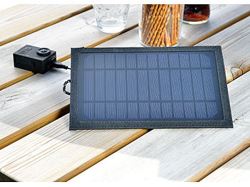 revolt USB-Solarpanel für Mobilgeräte & Powerbanks, 5 Watt, 5 V, 1 A