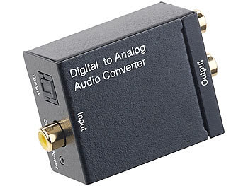 Digital zu Analog Audio Konverter Wandler Optisch Toslink Koaxial auf RCA   Neu 