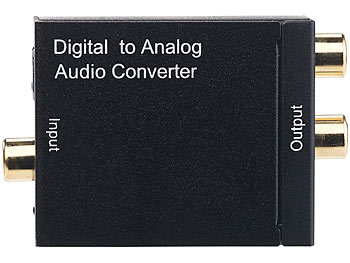 D A Wandler: auvisio Audio-Konverter digital zu analog, mit TOSLINK, Koaxial & Stereo-Cinch