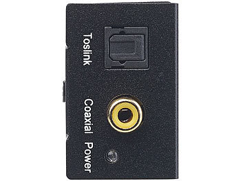 Audio-Konverter Digital (Toslink/Koaxial) zu analog (Cinch) mit Kabel