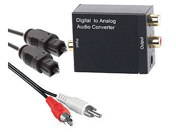 trechter Bezem Duizeligheid auvisio Digital analog Wandler: Audio-Konverter Digital (Toslink/Koaxial)  zu Analog (Cinch) mit Kabel (optisches Kabel auf Cinch)