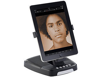 auvisio Lautsprecher UM.90 mit drehbarem Dock für iPad/iPhone bis 4S