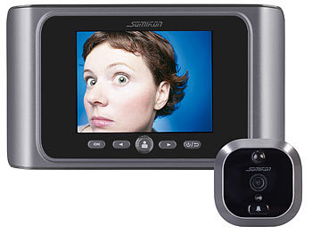 Somikon Digitale Türspion-Kamera mit 7,1-cm-Farbdisplay 2,8" und Nachtsicht 