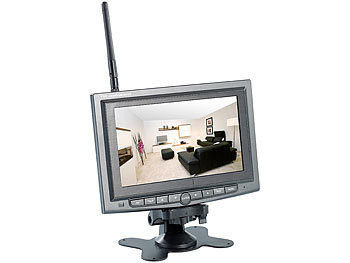 VisorTech 17,8cm (7") Überwachungs-Monitor DSM-64 mit Aufnahmefunktion, H.264