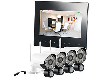 Videoüberwachungsanlage: VisorTech Digitales Überwachungssystem DSC-720.mc mit 4 HD-Kameras, IP