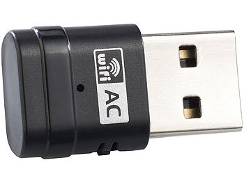 7links Mini-USB-WLAN-Stick WS-600, 600 Mbit AC-WLAN, WPS-Button
