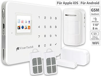 WIFI Touch Funk Alarmsystem Haus Alarmanlage GSM Bewegungsmelder Sicherheit Set 