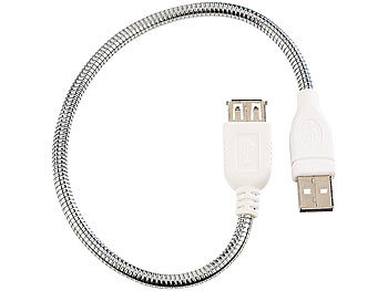 PEARL 4er-Set USB-Verlängerung mit Schwanenhals, 30 cm
