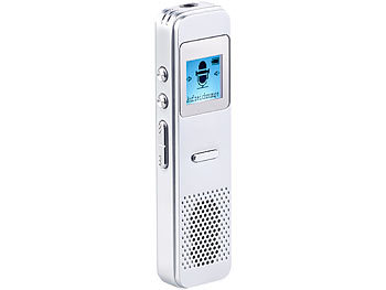auvisio Digitales Diktiergerät, VOX-Funktion, Audio-Player, Lautsprecher, 8 GB