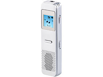 auvisio Digitales Diktiergerät, VOX-Funktion, Audio-Player, Lautsprecher, 8 GB