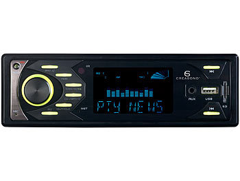 Creasono MP3-Autoradio mit DAB+, Bluetooth & Freisprechfunktion, USB, SD, 4x45W