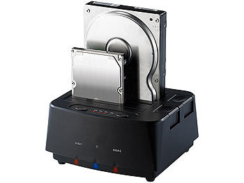Festplatten Kopierer: Xystec USB-3.0-Dockingstation für SATA-Festplatten & -SSDs, mit Klon-Funktion