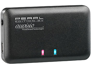 auvisio Audio-Adapter BTA-24 mit Bluetooth 3.0, Akku, für HiFi- & Auto-Anlage