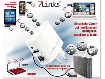 7links WLAN-Router mit AirMusic für Android WRP.630.wps