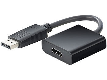 Display Port HDMI: auvisio Adapter DisplayPort-Stecker auf HDMI-Buchse