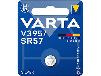 1x V395 Uhren-Batterie Silberoxid-Knopfzelle SR927 SR927SW 1,55V 38mAh von VARTA 
