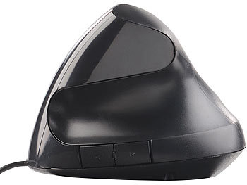 GeneralKeys Optische USB-Maus, vertikal ergonomisch, 1.600 dpi, 5 Tasten
