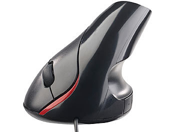 PC Maus: GeneralKeys Optische USB-Maus, vertikal ergonomisch, 1.600 dpi, 5 Tasten