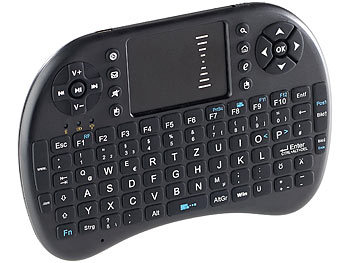 GeneralKeys Mini-Funktastatur MFT-245 mit Touchpad und beleuchteten Tasten