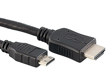 Adapterkabel mini-HDMI-Stecker auf HDMI-Stecker, Full HD, 2,5 m