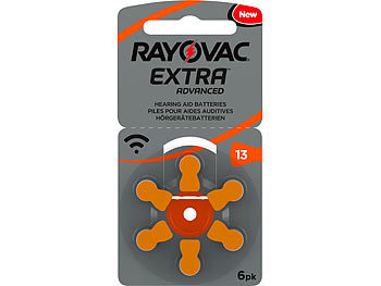 Hörgerätbatterien: RAYOVAC Hörgeräte-Batterien 13 Extra Advanced 1,45V 310 mAh 6er-Pack