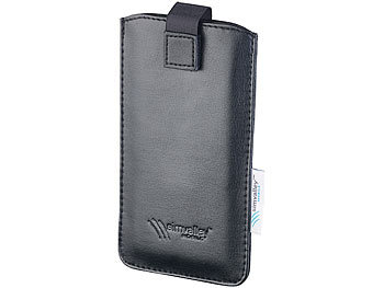 simvalley Mobile Schutztasche für Smartphones bis 4,7" Display-Diagonale, schwarz