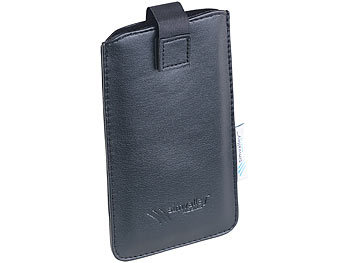 simvalley Mobile Schutztasche für Smartphones bis 4,7" Display-Diagonale, schwarz