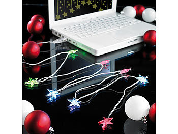PEARL USB-Lichterkette "Stars" mit Farbwechsel-LEDs