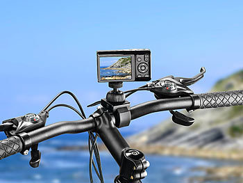NavGear Universal-Kamerastativ für Fahrrad-Lenker bis 45 mm Durchmesser